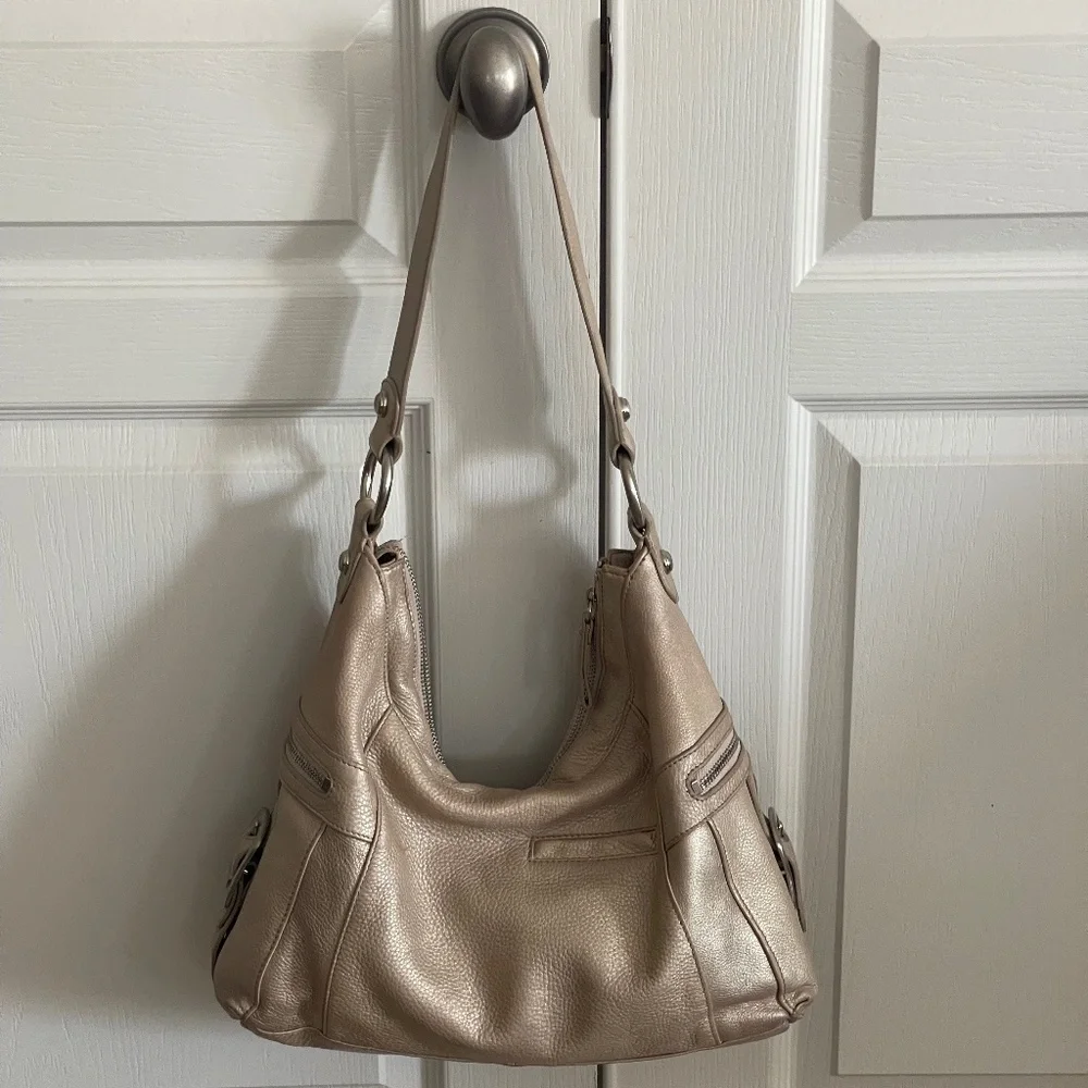 B. Makowsky Leather Handbag - Picture 2 of 12